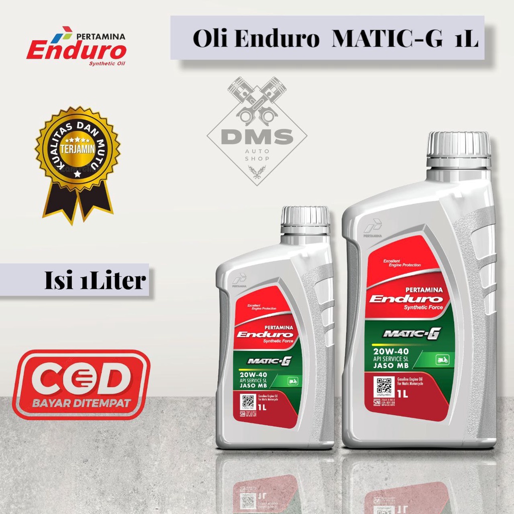 Jual Oli Motor Pertamina Enduro Matic-G 20W-40 1L / Oli Mesin Motor ...