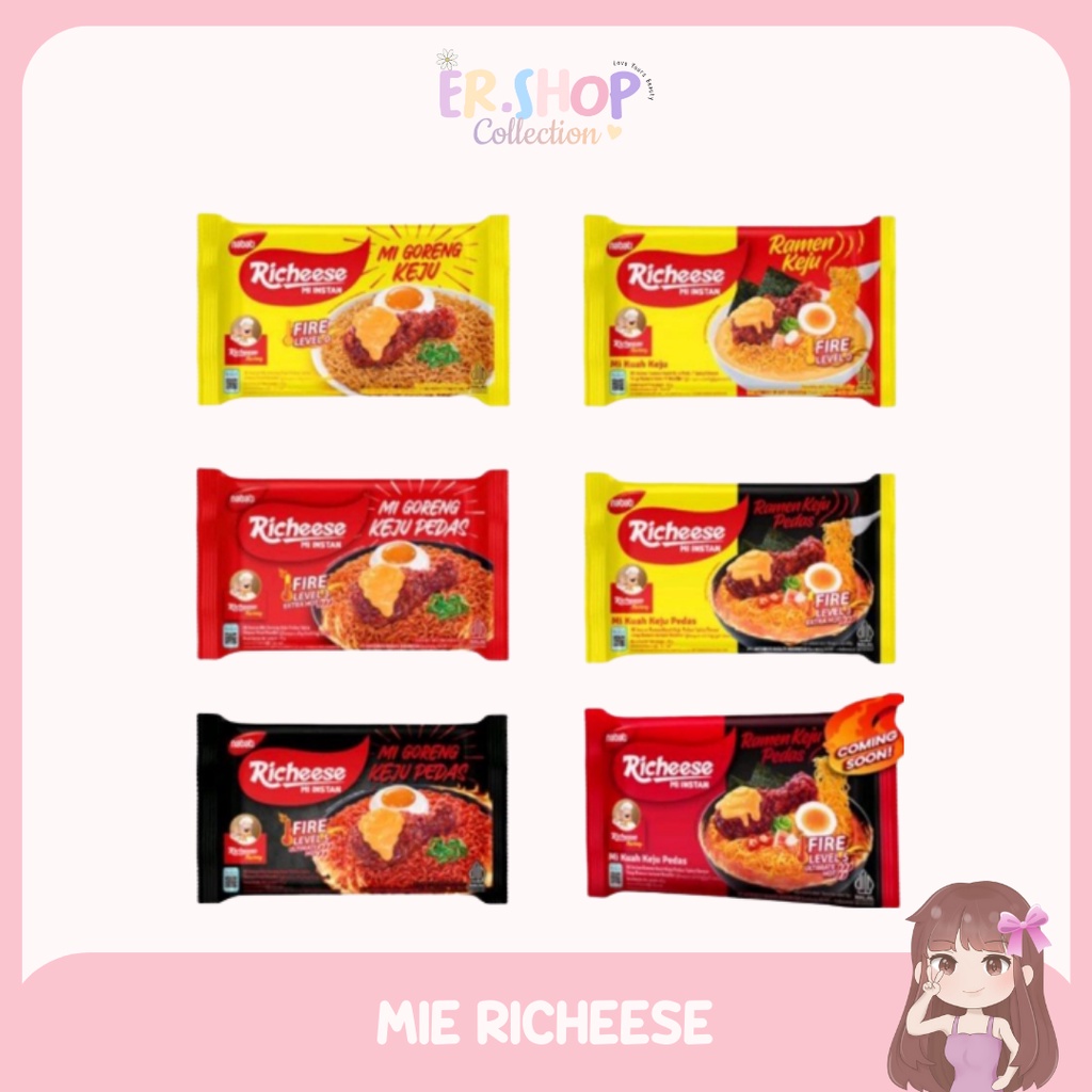 Jual Richeese mie instan/ramen keju level 0 level 3 level 5 | Shopee ...