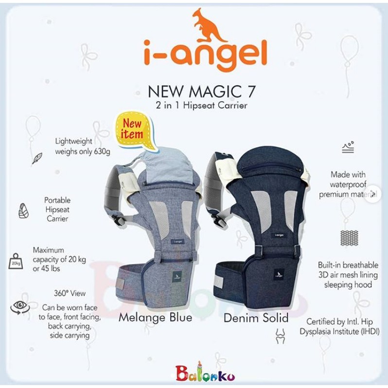 I-ANGEL 2in1 NEW MAGIC 7 Gendongan Hipseat Carrier