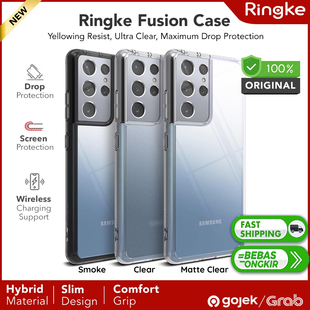 Case Samsung S21 Ultra Plus Ringke Fusion Clear Casing