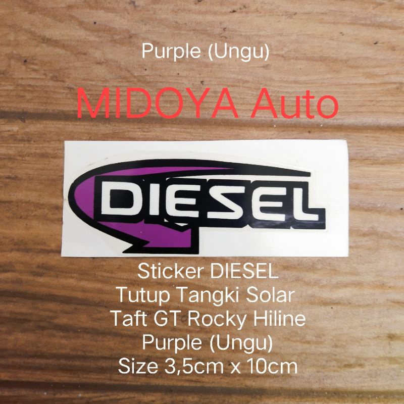 Jual Sticker DIESEL Tutup Tangki Solar Taft GT Rocky Hiline / Panther ...