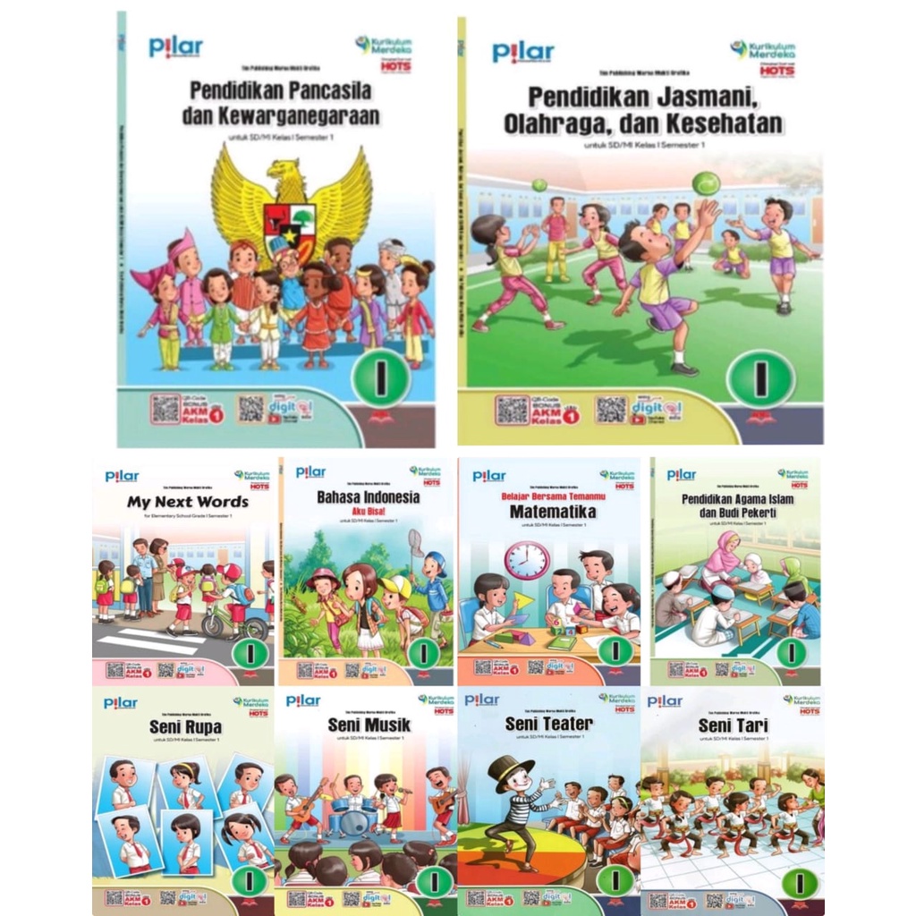 Jual PAKET LENGKAP BUKU SISWA PILAR SD/MI KELAS 1 KURIKULIM MERDEKA ...