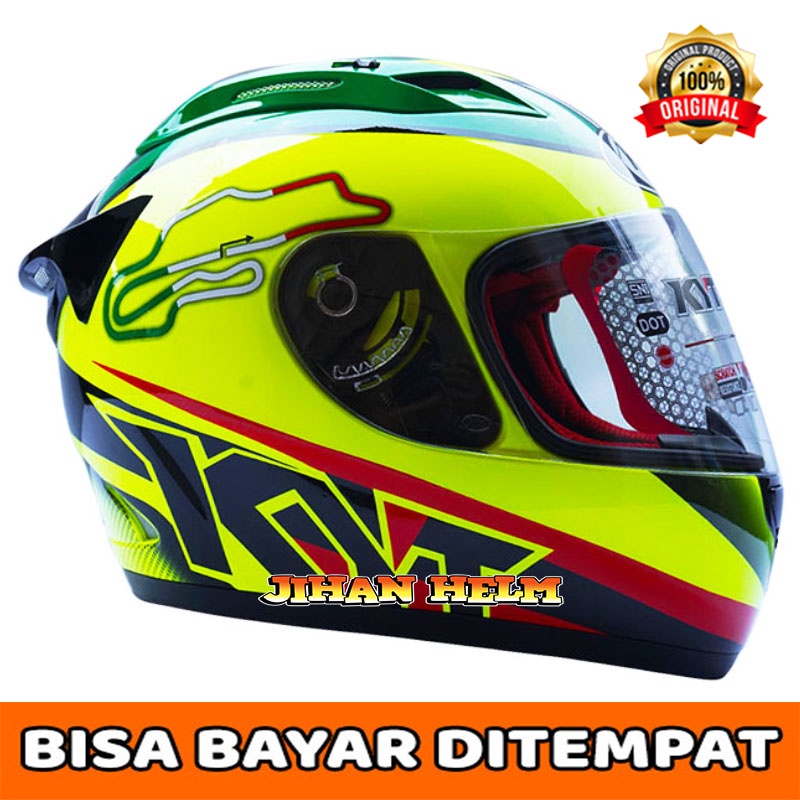 Jual HELM KYT HELM KYT FULL FACE RC7 MOTIF RC SEVEN 15 ITALY YELLOW