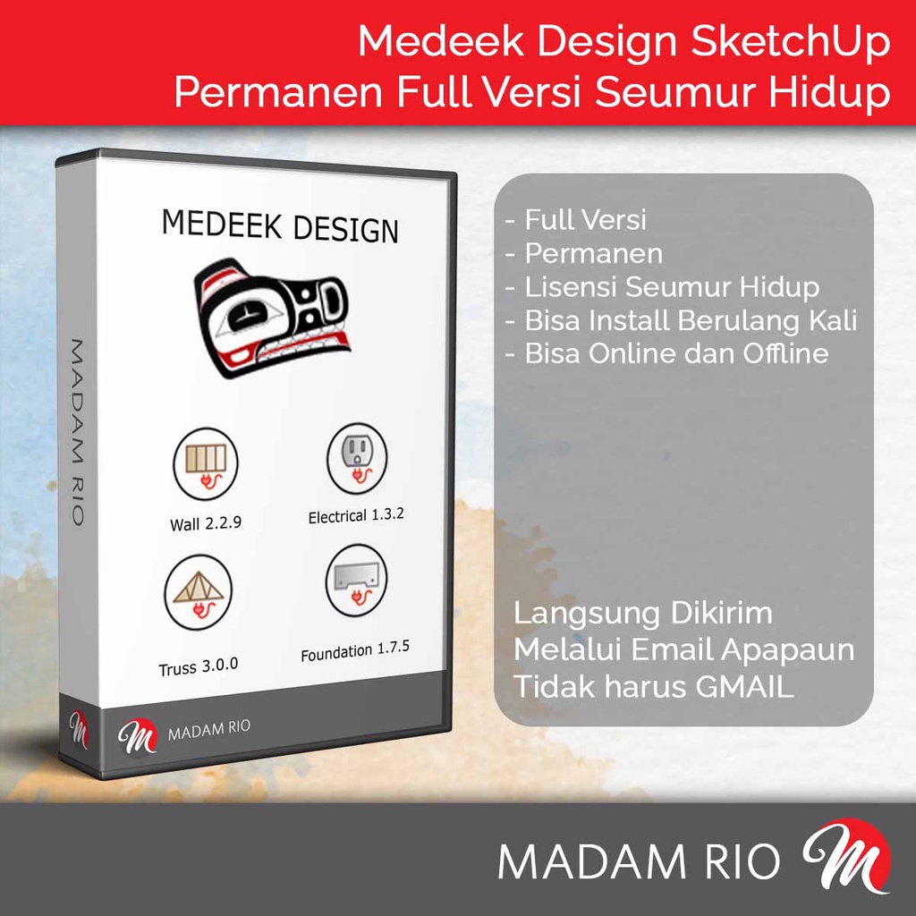 Medeek Design SketchUp Permanen Full Versi Seumur Hidup