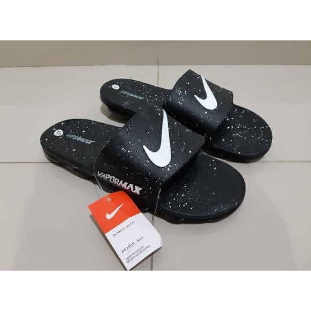 Jual SANDAL PRIA WANITA SLIDE NIKE VAPORMAX SLIDES BLACK LOGO WHITE KUALITAS PREMIUM Shopee Indonesia