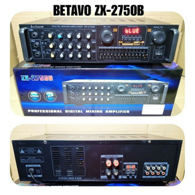 Jual Power Amplifier Betavo Zx 2750b Bluetooth Original Equalizer Ampli ...