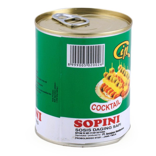 Jual Sosis Sopini Cocktail Sapi - Kaleng 325 gr BPOM RI | Shopee Indonesia