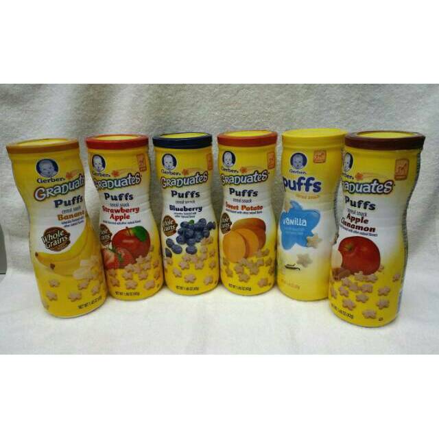 Jual Gerber graduates puff cereal snack /biscuit gerber | Shopee Indonesia