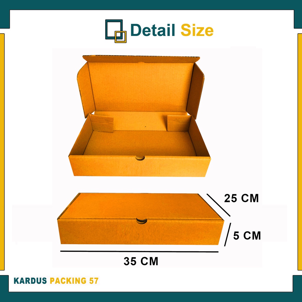 Jual BOX 35X25X5 CM / BOX LIPAT DEPAN & LIPAT SAMPING / KARDUS PACKING ...