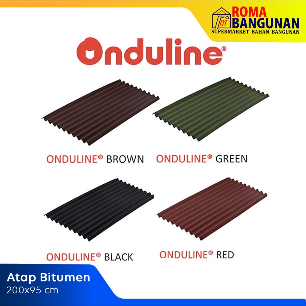 Jual Onduline Genteng Tile Atap Bitumen Onduline Classic 200x95 Cm ...