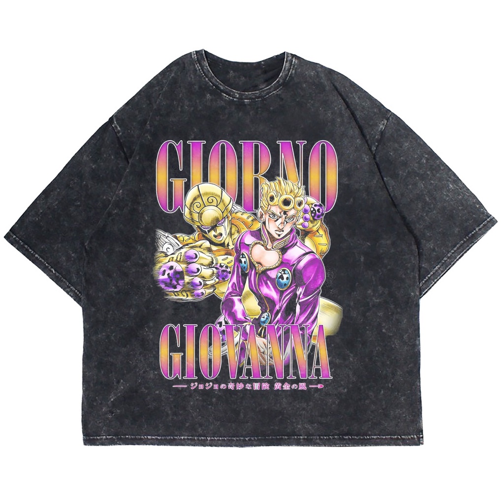 JOJO JoJo's Bizarre Adventure Giorno Giovanna Anime Character Print T-Shirt Men's M size /eaa490291