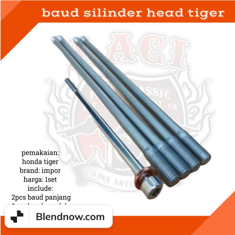 Jual Baut Baud Tiang Ancer Silinder Blok Honda Tiger Original Impor