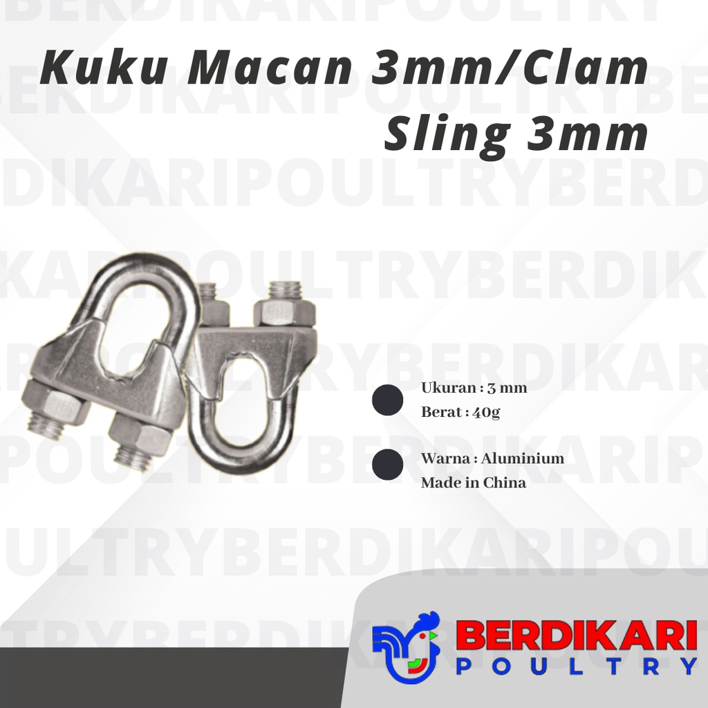 Jual Kuku Macan Clamp Klem Tali Kawat Baja Mm Alat Ternak Kandang Ayam Shopee Indonesia