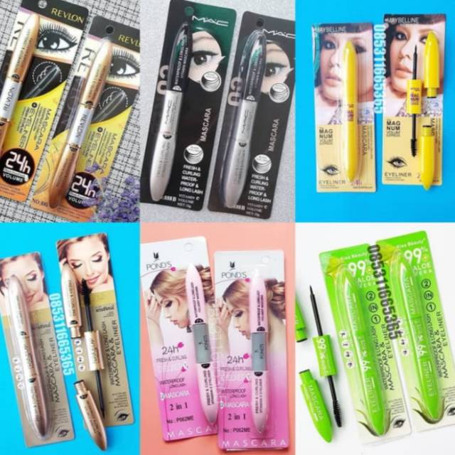 Jual mascara dan eyeliner 2 in1 waterproof Shopee Indonesia