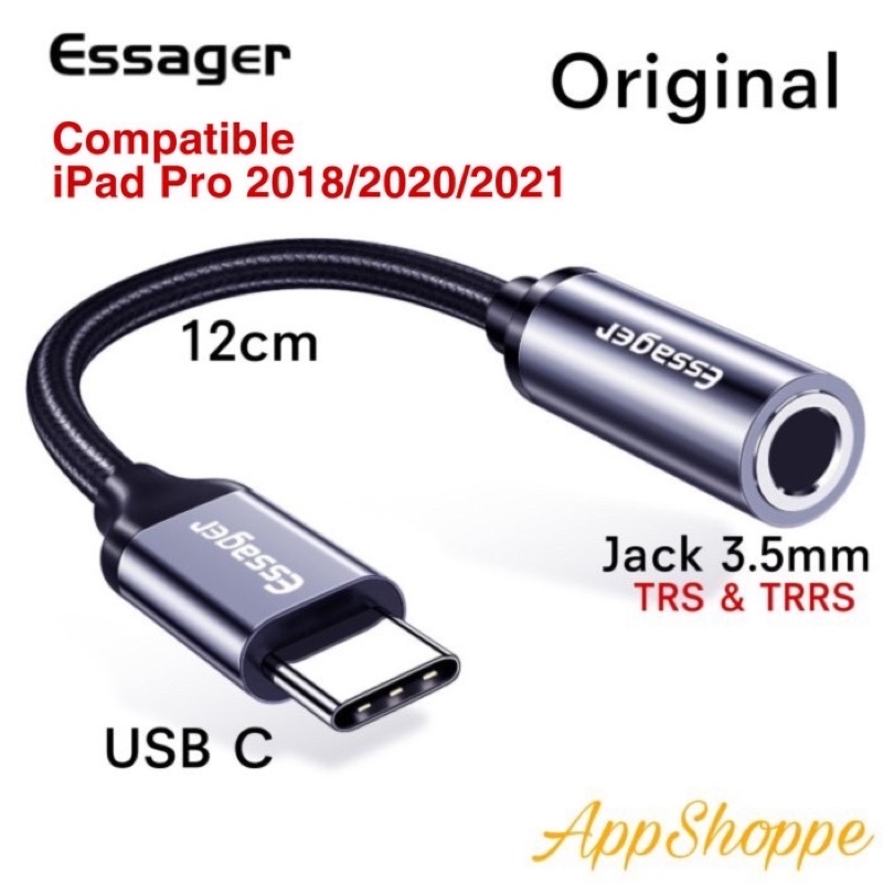 Jual Essager Adapter Cable USB Type C to 3.5mm Jack Connector iPad Pro