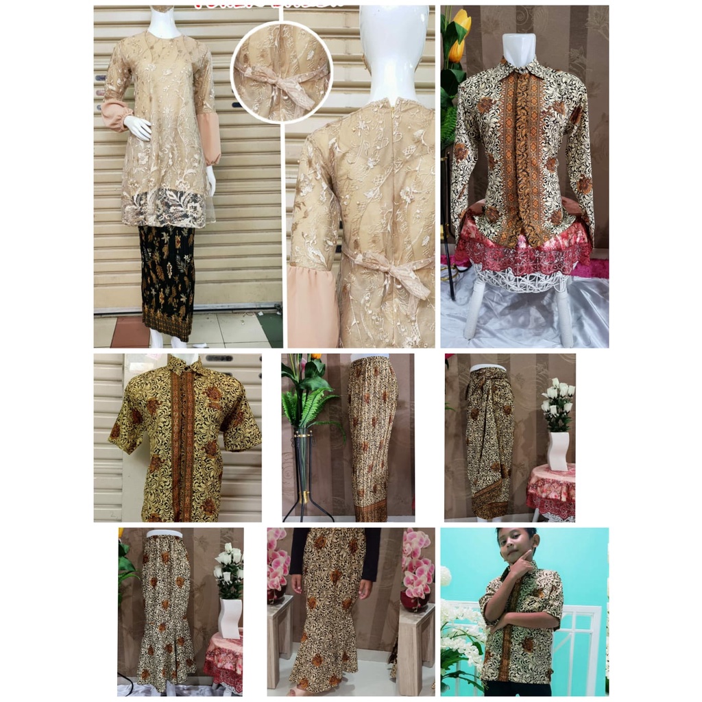 Jual (COD)Set Couple Kebaya Tangan Balon Bahan Tulle - Coksu by Keisa ...