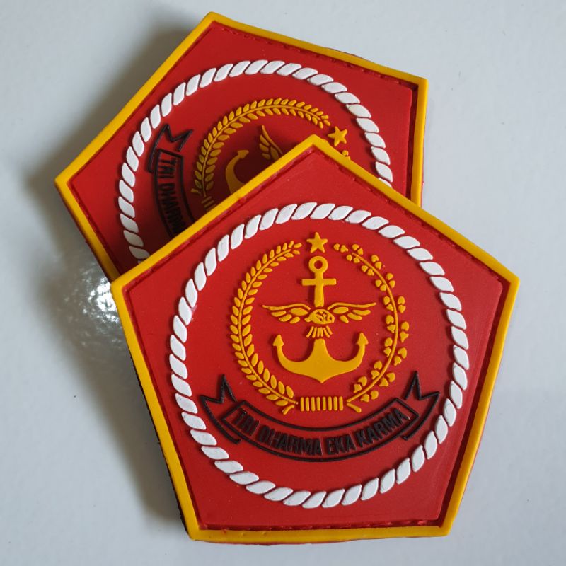 Jual Patch Rubber Logo Mabes Tni Segi Lima Tempelan Emblem Karet Velcro Shopee Indonesia 4948