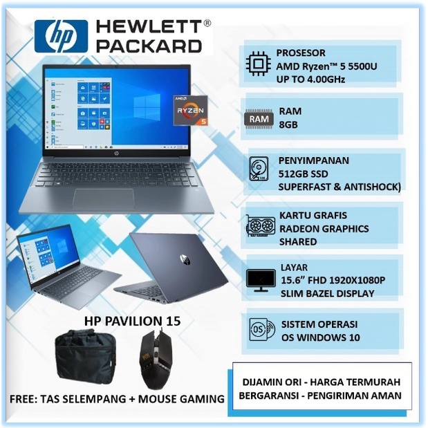 Hp Pavilion R5 5500u Laptop Hp Pavilion Ryzen 5500u Cores Jual