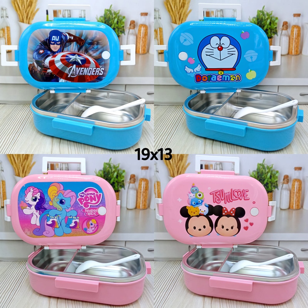 Jual BOX MAKAN STAINLESS DORAEMON LITTLE PONY | Shopee Indonesia