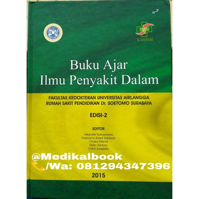 Jual Buku Ajar Ilmu Penyakit Dalam Edisi 2 : FK UNAIR Buku Kedokteran ...