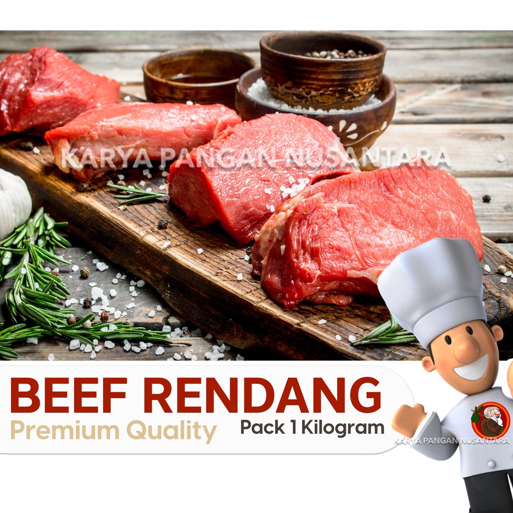 Jual Daging Rendang Beef Rendang Daging Rendang Fresh Frozen Pack 1kg