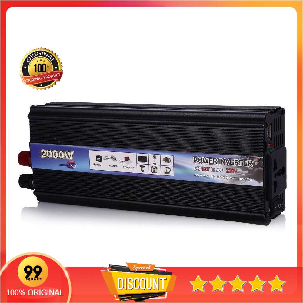 Jual Taffware Rectangle Car Power Inverter Dc V To Ac V W