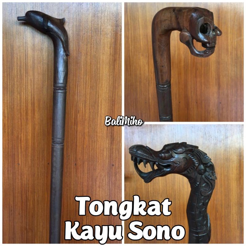 Jual Tongkat Motif Binatang Kayu Sono Tongkat Ukir Tongkat