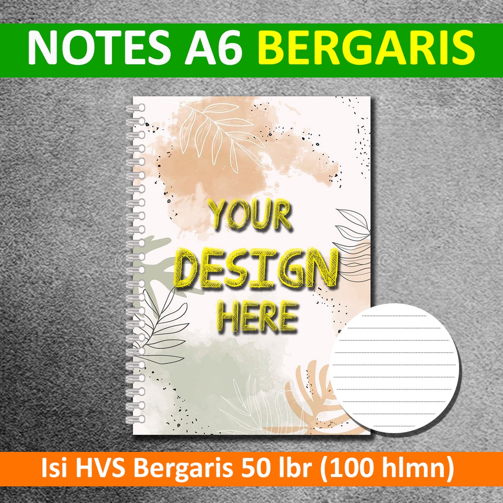 Jual Notebook Custome Spiral A6 Isi 50 Lembar - Minimal Pemesanan 4 pcs ...