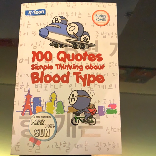 Jual 100 Quotes simple thinking about Blood Type | Shopee Indonesia