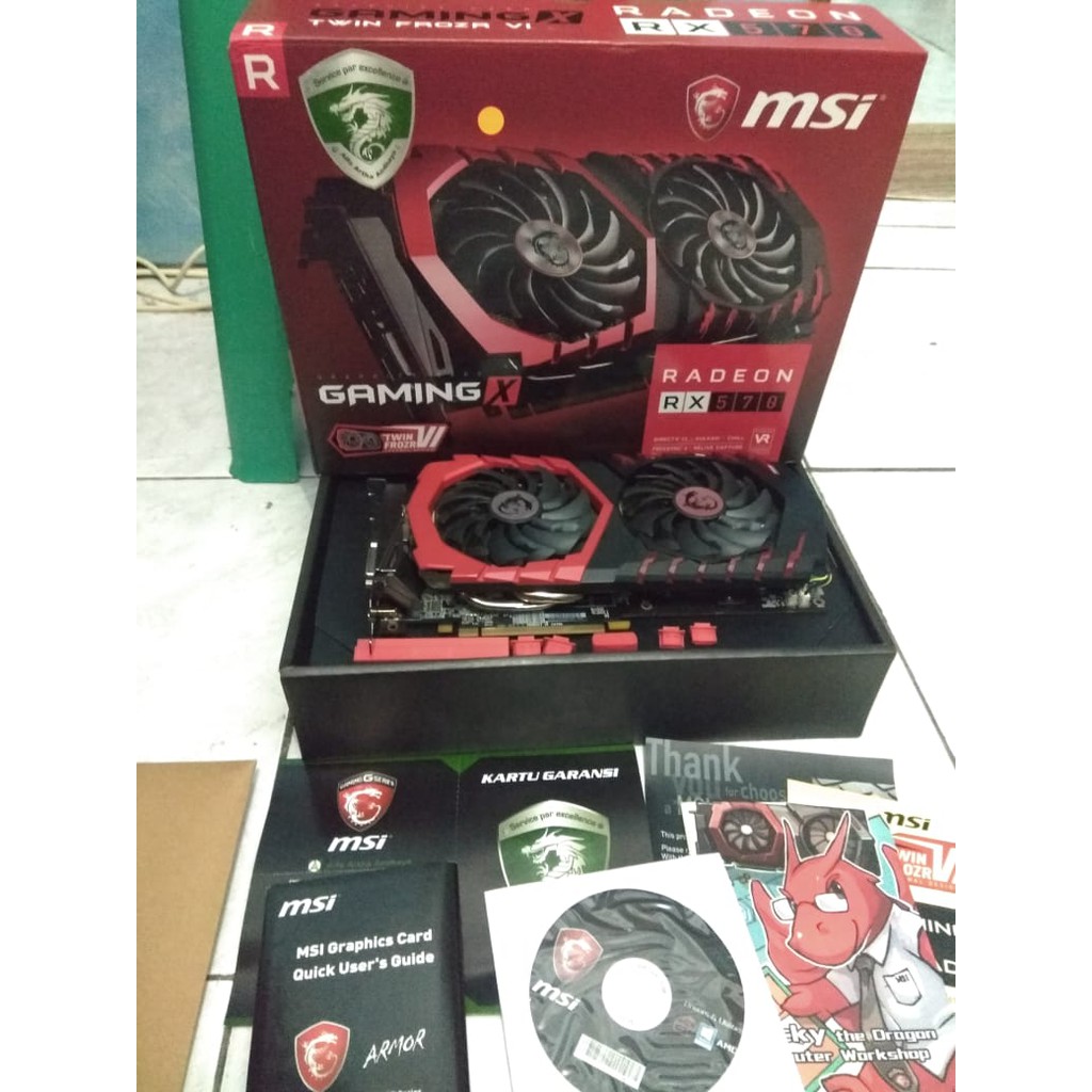 Jual MSI RX 570 4GB Gaming X Fullset | Shopee Indonesia