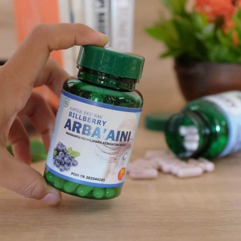 Jual Bilberry Extract Kapsul Herbal Mata Minus isi 60kpsl Arba'aini