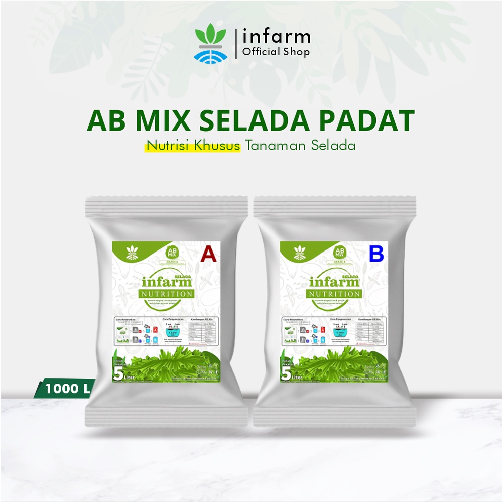 Jual Infarm Nutrisi Ab Mix Besar Selada Pupuk Hidroponik Dan Organik