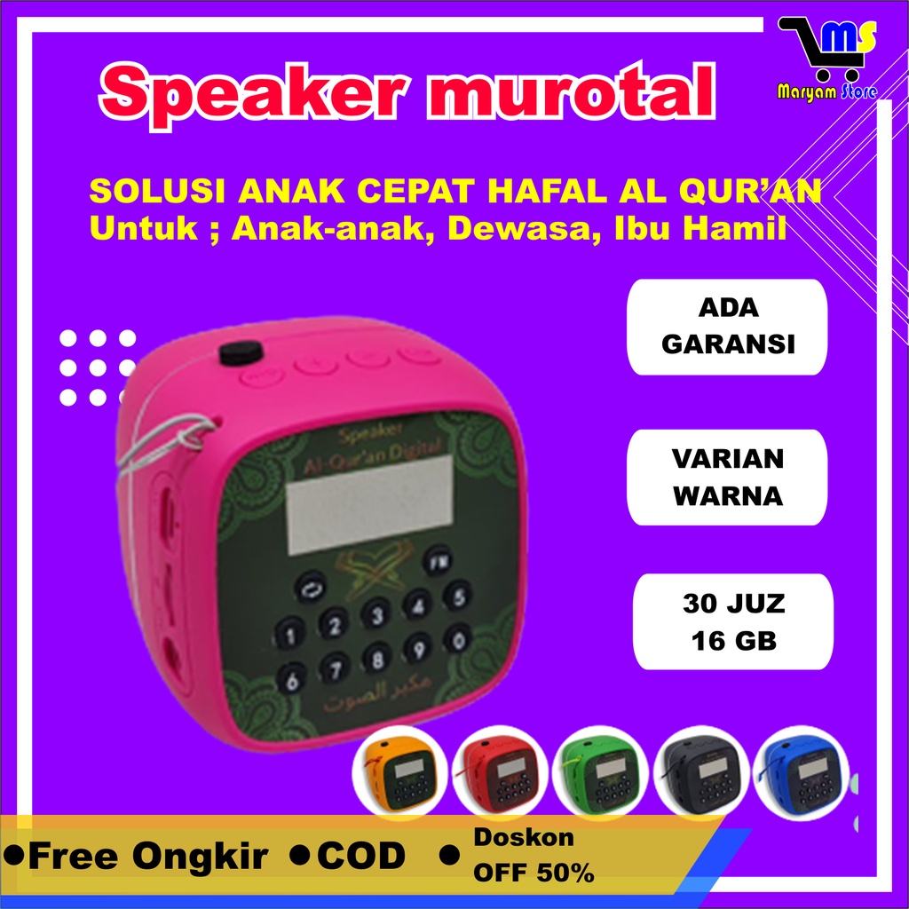 Jual Speaker Alquran Quran Murotal Qur An Juz Portable Murottal Al