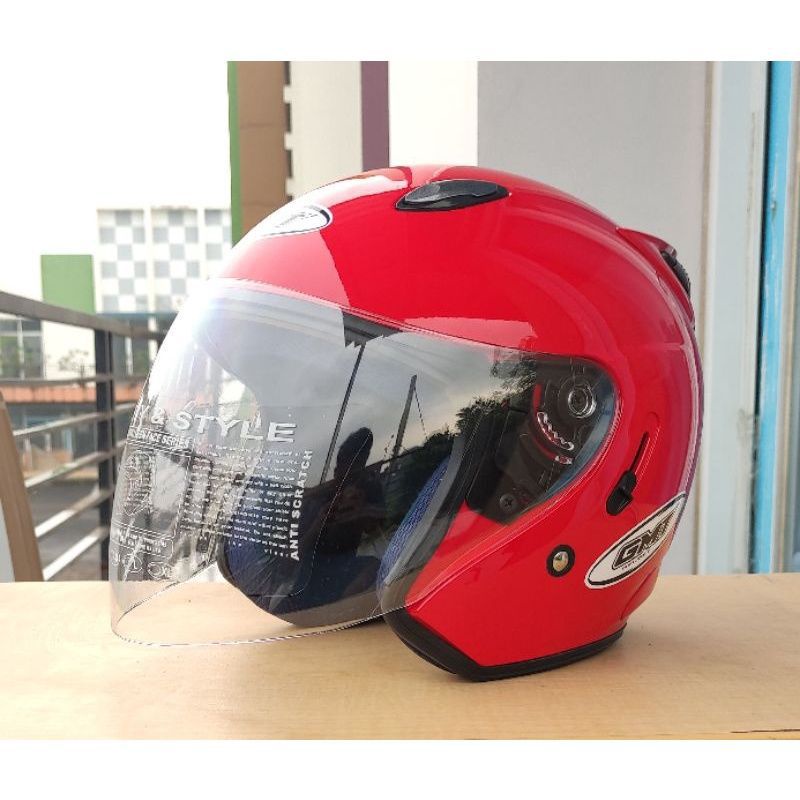 Jual Helm Sepeda Motor Half Face Double Visor Gmt Original Helm Pria