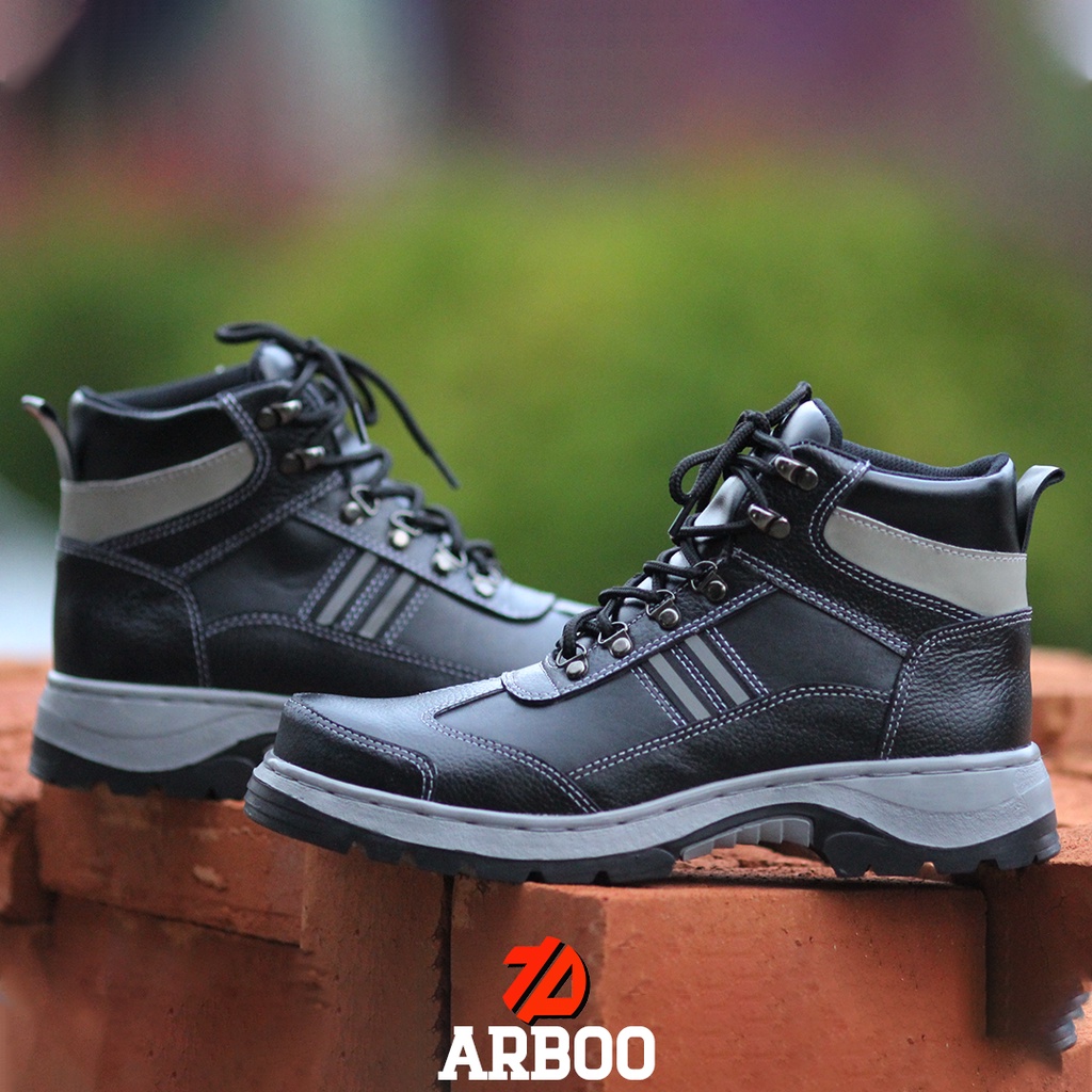 Jual Sepatu Safety Boots Original Arboo Ch15 Ujung Besi Original Pria Wanita Septi Sefty Kerja