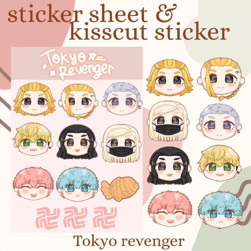 Jual Stiker Sheet Sticker Kisscut Tokyo Revengers Baby Kawaii Sticker ...