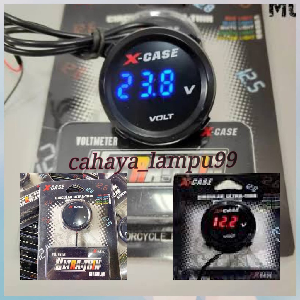 Jual Voltmeter Digital Bulat Mini Waterproof Luminos 9nine VOLTMETER