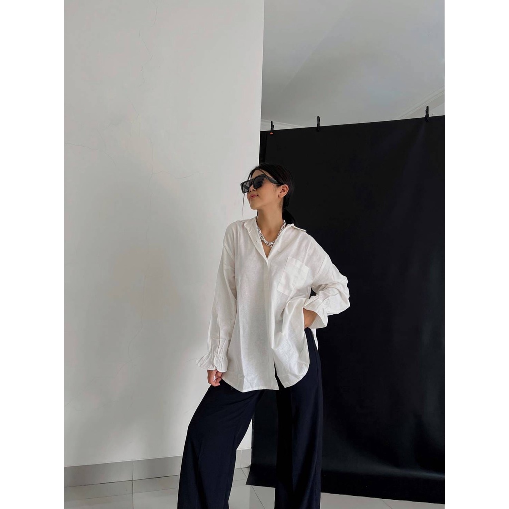 Kemeja Lengan Panjang Fiaili Offwhite main image 1