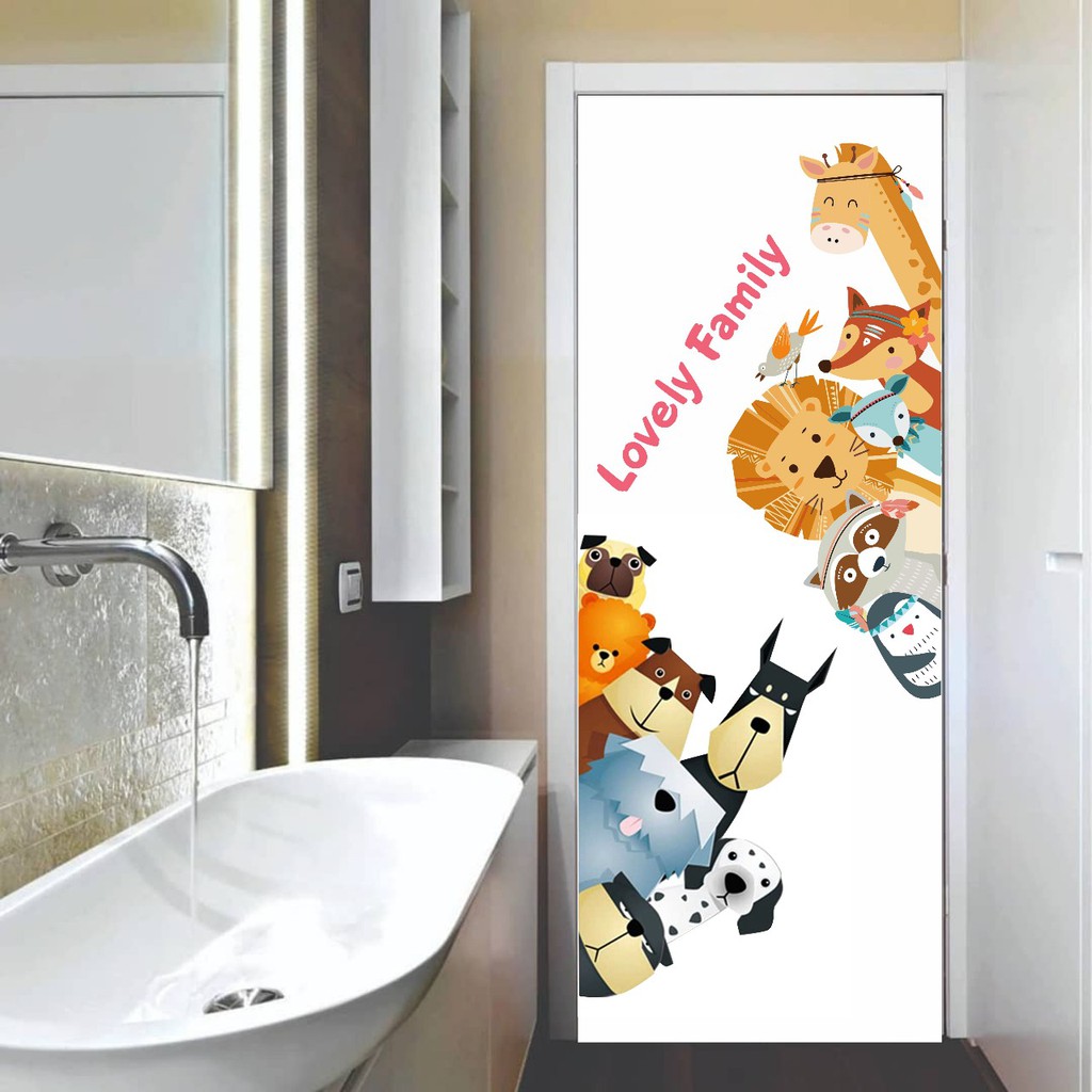 Jual Stiker Pintu Kamar Tidur Dan Kamar Mandi Motive Lovely Family ...