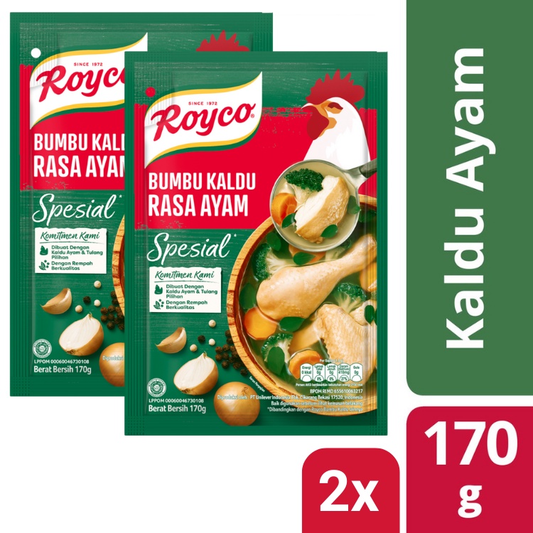 Jual Royco Bumbu Kaldu Spesial Penyedap Rasa Ayam 170 Gr Twinpack ...