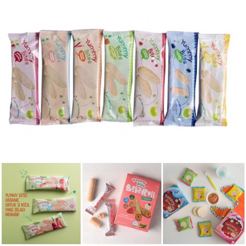 Jual YUMMY BITES BABY RICE CRACKER / ORGANIK / BEBEROLL / 123 BEBELAC ...