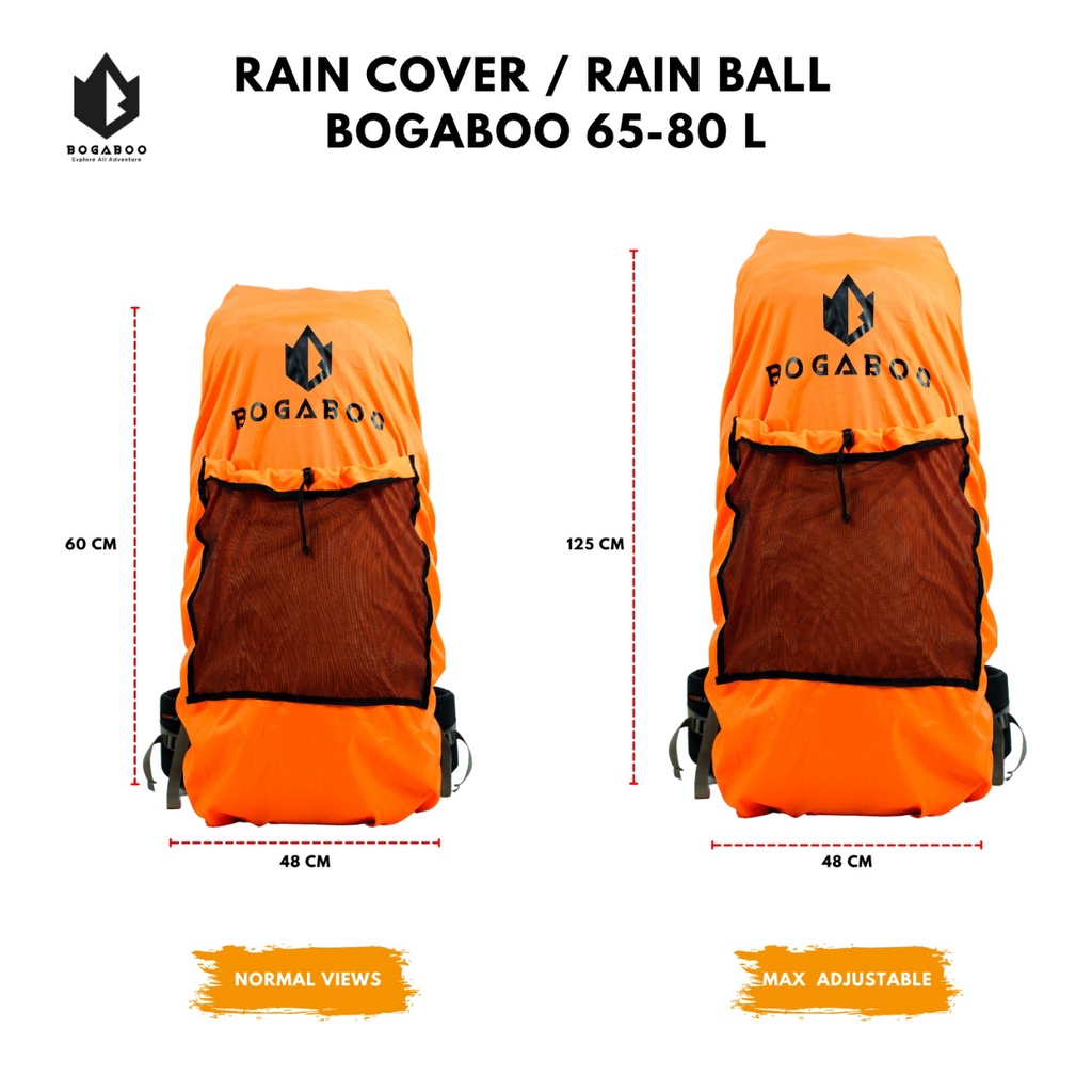 Jual (COD YA) Coverbag KERIL bogaboo seri rain ball 65 up 80 L ...