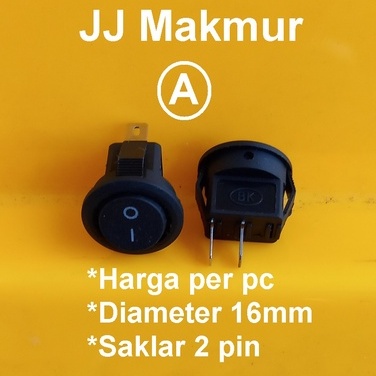 Jual Saklar Manual Bulat ON OFF 2kaki dan 3kaki - Round Push Switch ...