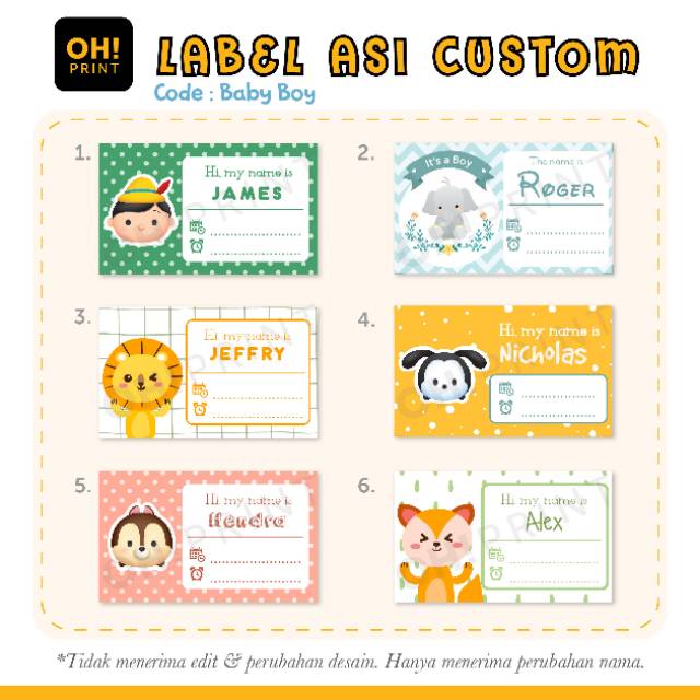 Jual 200 PCS Stiker ASI / Label Nama ASI / ASIP | Shopee Indonesia