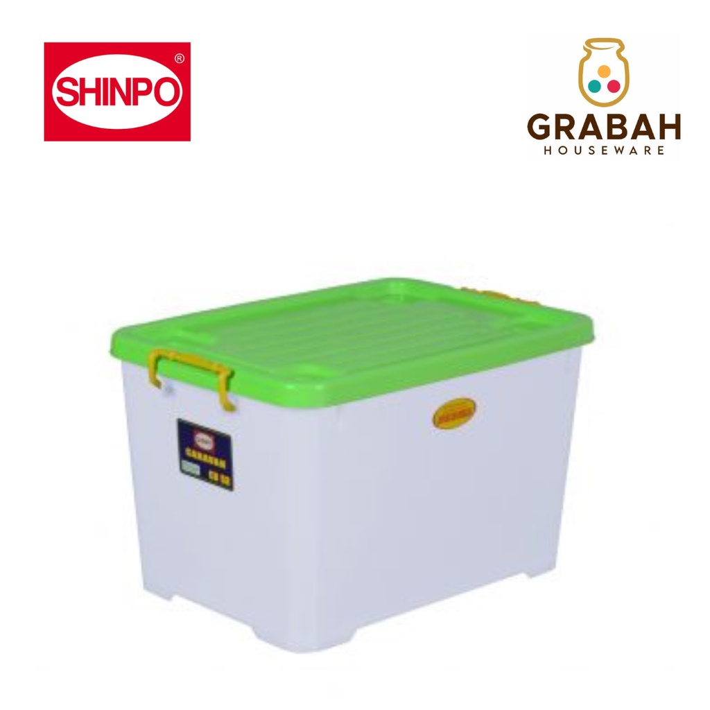 Jual Shinpo Container Serbaguna Caravan Box Plastik Roda 52 Liter CB52 ...