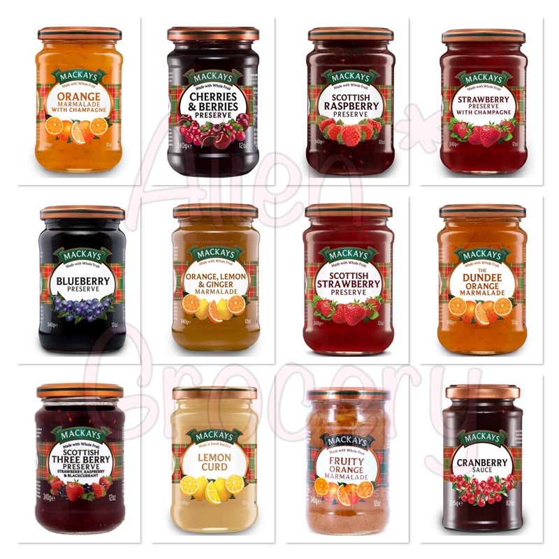 Jual Mackays Selai Jam Blueberry Cherries Berries Dundee Fruity Orange