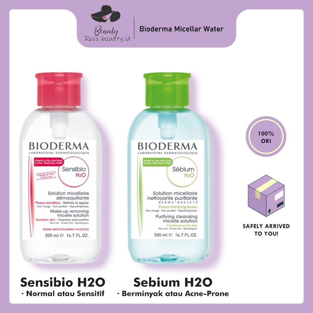 Jual Bioderma Sensibio Sebium H O Micellar Water Ml Ml With Pump Pembersih Make Up