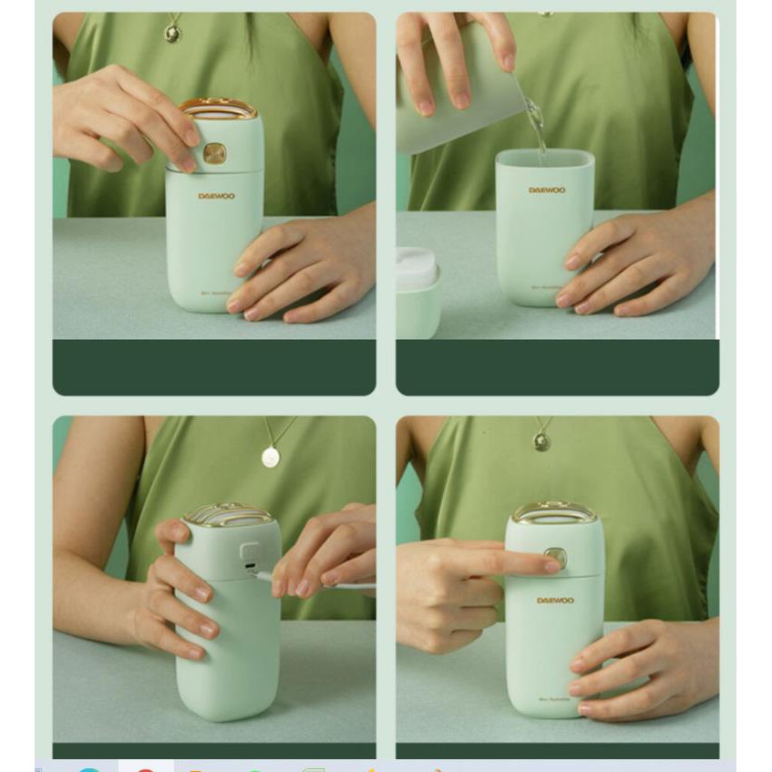 Jual Daewoo Mini Air Humidifier Pelembab ruangan 260ML | Shopee Indonesia
