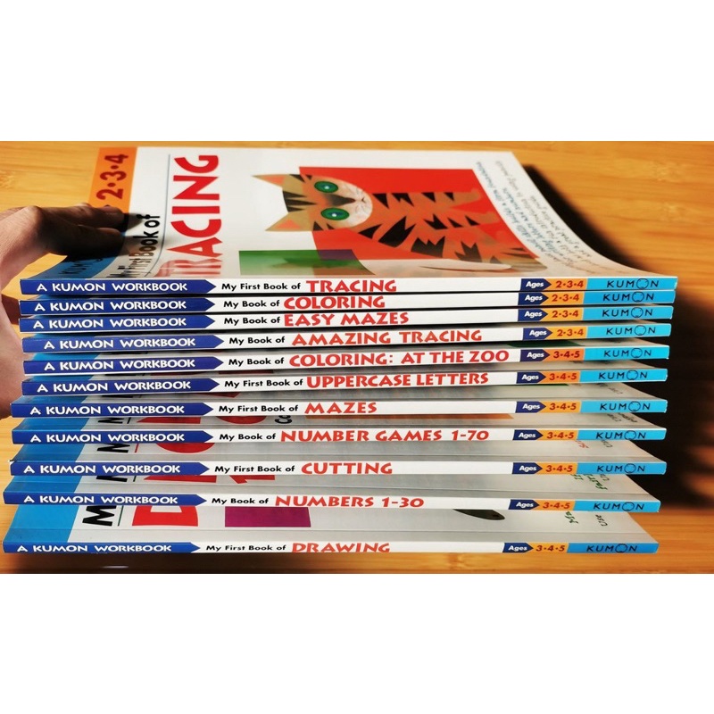 Jual Kumon Workbook Set usia 25thn Drawing Numbers Cutting Number