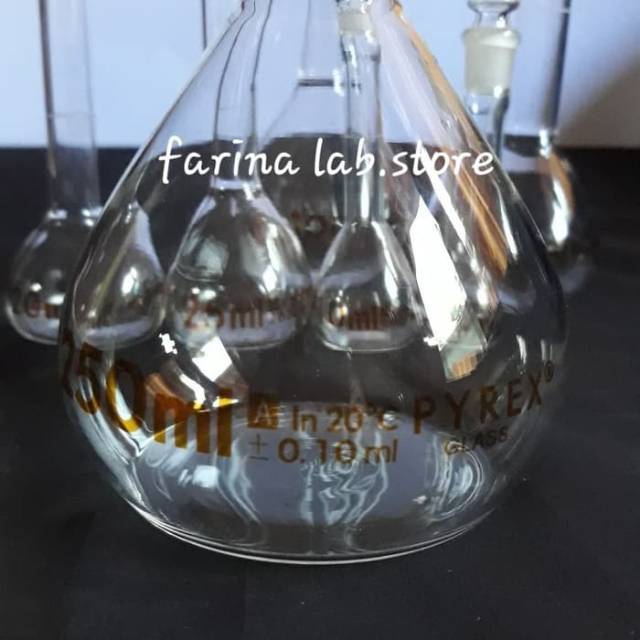 Jual Labu Ukur-Volumetric Flask 250ml Tutup Glass Pyrex Class A ...